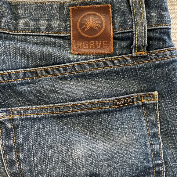 AGAVE MADE IN USA Classic Straight Gringo Jeans in Blue Brown Flex Size 34 $198 - Picture 9 of 11